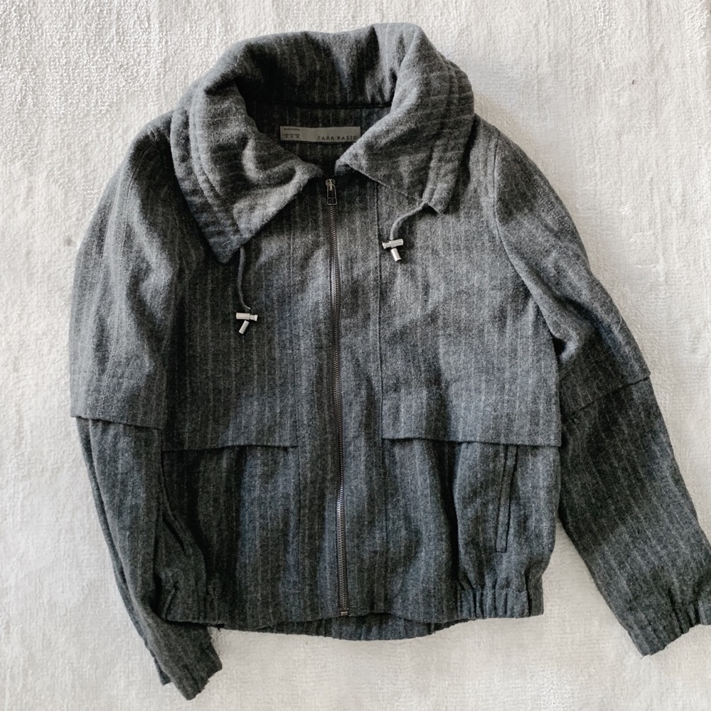 Zara basic jacket pinstripe